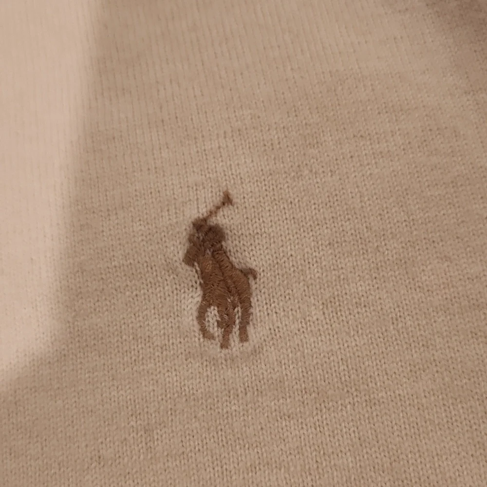 Polo by Ralph Lauren Men's V-Neck Sweater in Cream Size L!